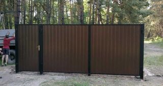Купить распашные ворота из профнастила Алексеевка, цена от 2796 руб.